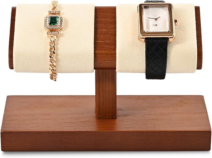 Oirlv Solid Wood Double Watch Display Stand Watch Bracelet Organizer by Oirlv