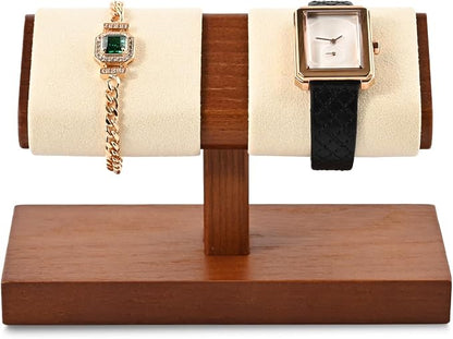 Oirlv Solid Wood Double Watch Display Stand Watch Bracelet Organizer by Oirlv