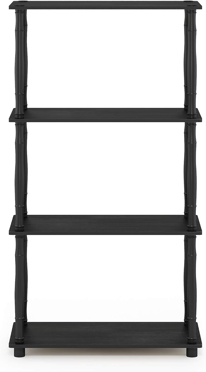 Furinno TURN-N-TUBE Storage Shelves, 4-Tier Book Shelf, Corner Shelf, Toolless - Image 7
