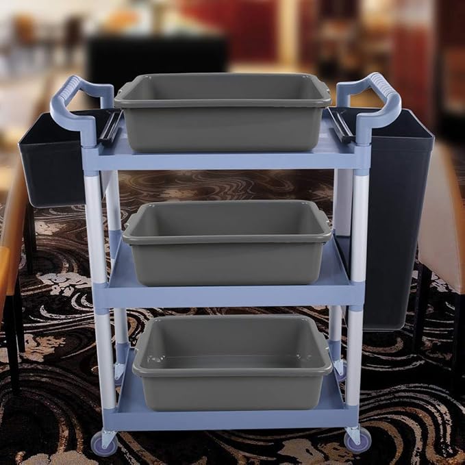 4-Pack Bus Tubs, Commercial Tote Box, Plastic Bus Box, 13 L Capacity, Food - Image 6