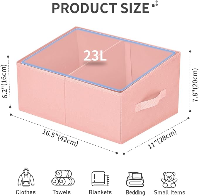 DIMJ Large Closet Shelf Organizer Bins 4 Packs - Image 2