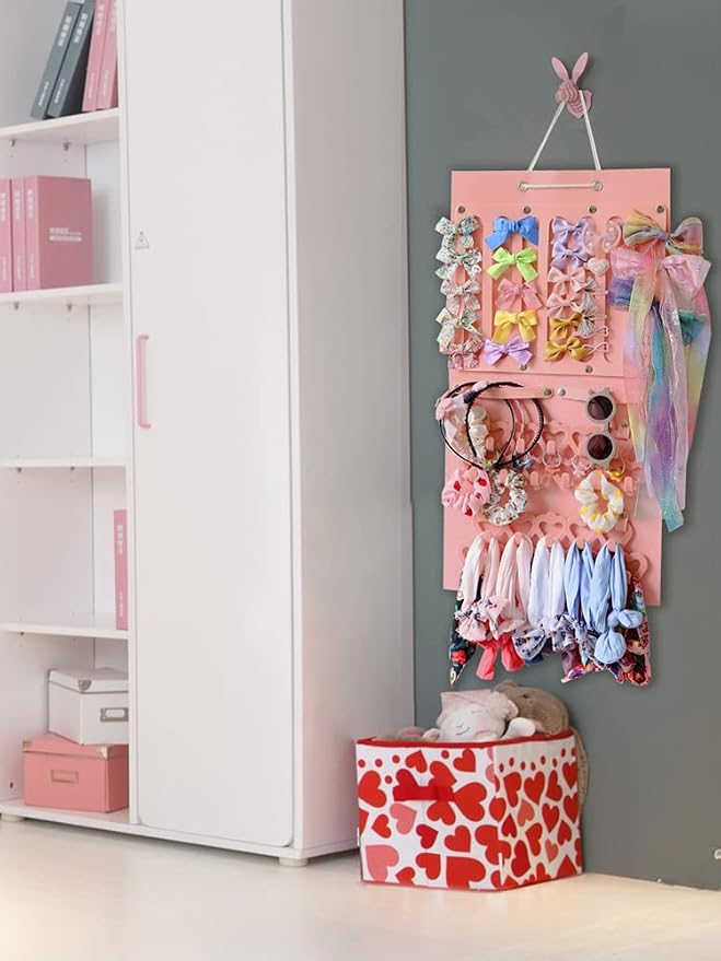 Hanging Jewelry Organizer for Girls Storage Holder Display Board Felt Wall - Image 4