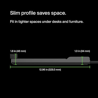 Belkin 12-Outlet Surge Protector Power Strip w/ 12 AC Outlets & 8ft Flat Plug - Image 5