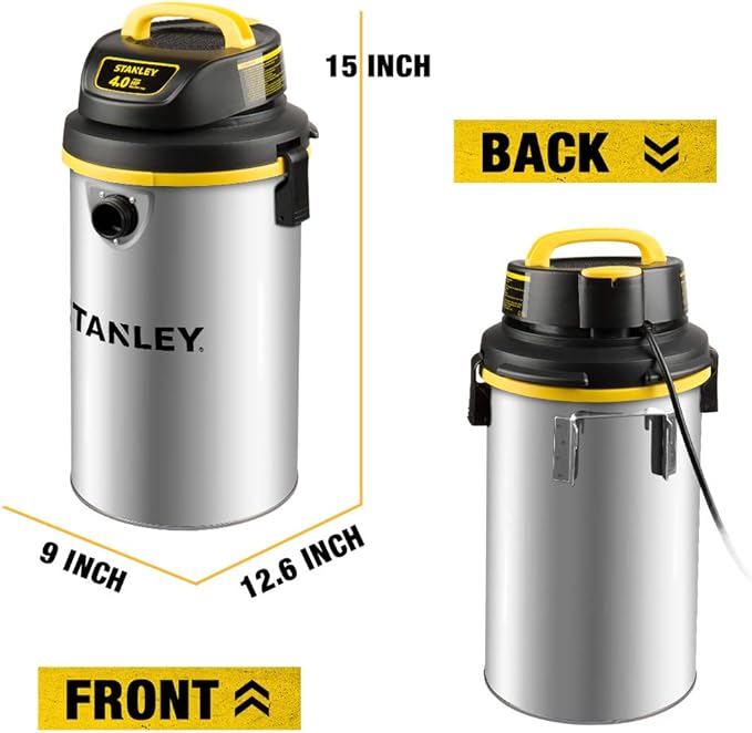 STANLEY Wet/Dry Vacuum SL18133，4.5 Gallon 4 Horsepower Wall-Mounted Hanging - Image 2