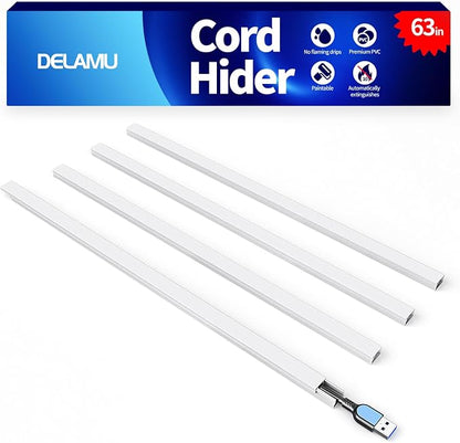 Delamu Cord Hider Wall, 63in Cord Covers by DELAMU