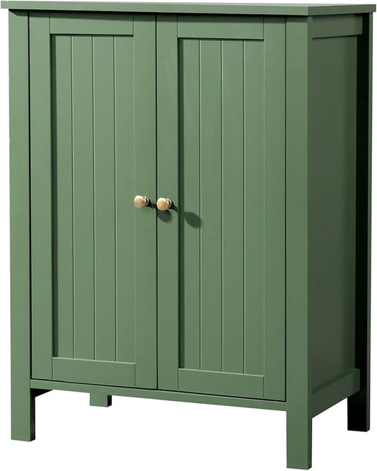 Bonnlo Free Standing Bathroom Cabinet, Sage Green Accent Storage Cabinet by Bonnlo