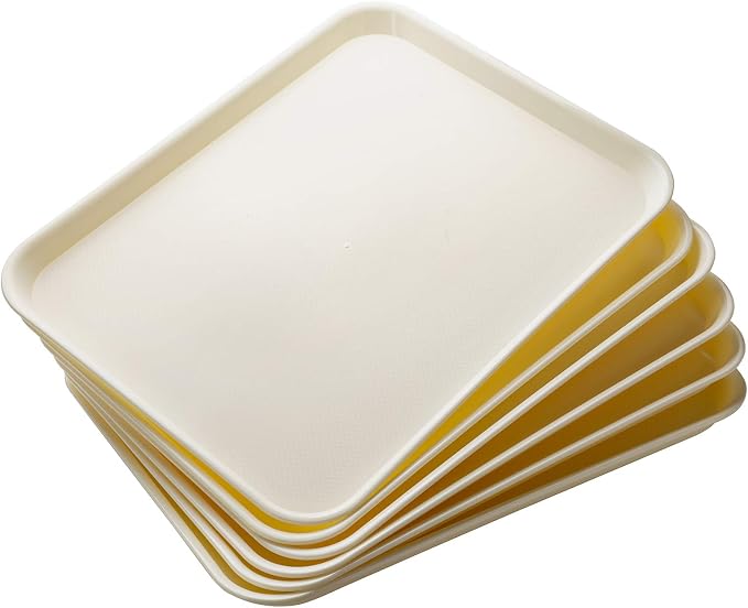 Eslite Rectangular Plastic Serving Trays, Fast Food Serving Cafeteria Trays - Image 7