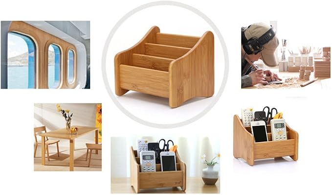 VolksRose Desk Remote Control Holder Multi-Function Coffee Table Office - Image 5