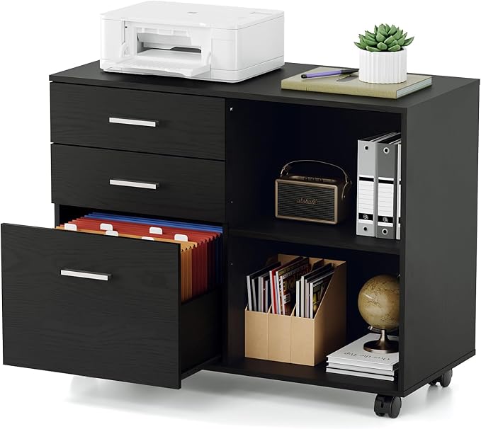VINGLI 3 Drawer Wood Lateral File Cabinet - Image 3