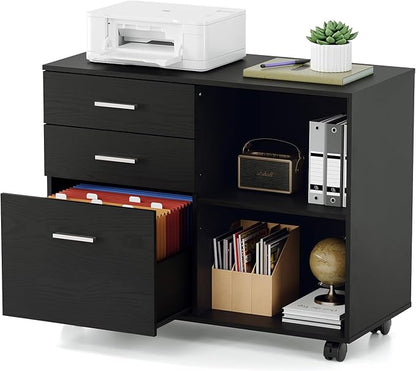 VINGLI 3 Drawer Wood Lateral File Cabinet - Image 3