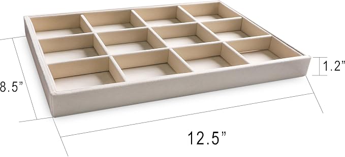 Frebeauty Stackable Velvet Jewelry Organizer Trays - Image 2