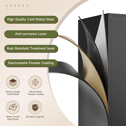 Letaya 71" H Metal Storage Cabinet - Image 6