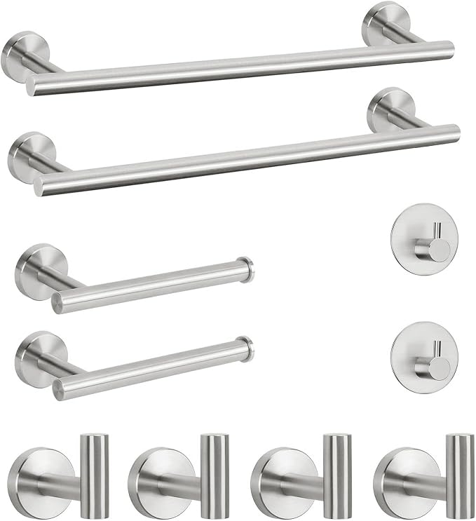 NearMoon Bathroom Hardware Set SUS 304 Thicken Stainless Steel-Towel Bar Set by NearMoon