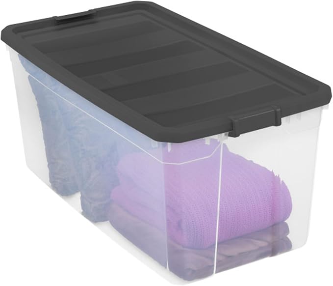 Sterilite 6-Pack Modular Stacker Box, Durable Clear Plastic Storage Bins - Image 7