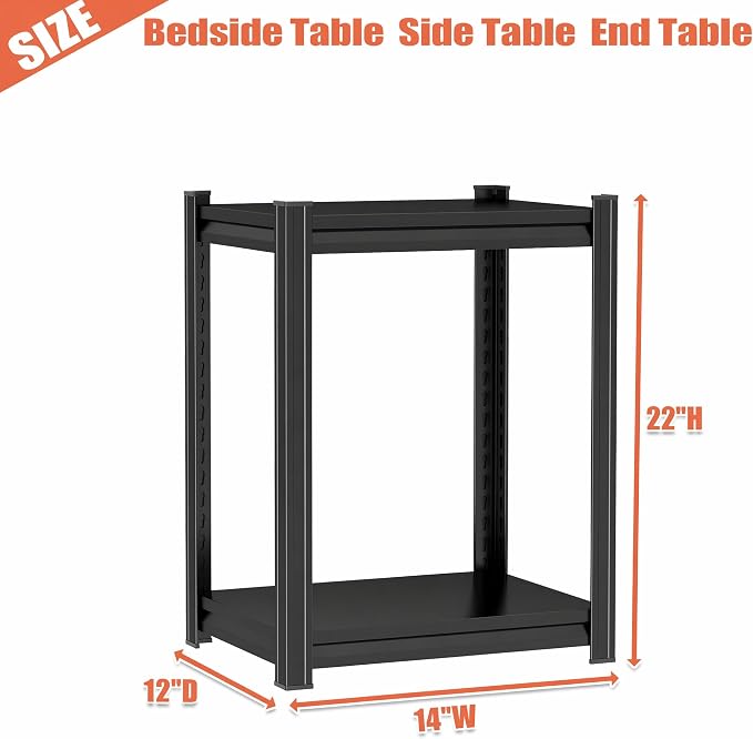 PRESTELION Garage Shelving 2-Tier Metal Storage Shelving Unit, Boltless - Image 3