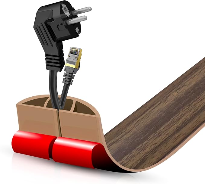 Floor Cord Cover Self Adhesive Cord Hider, 3.3FT Cable Management, Extension by DBHXXMB-HH