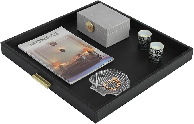 HofferRuffer Elegant Decorative Serving Tray, Coffee Table Serve Tea, Coffee or - Image 4