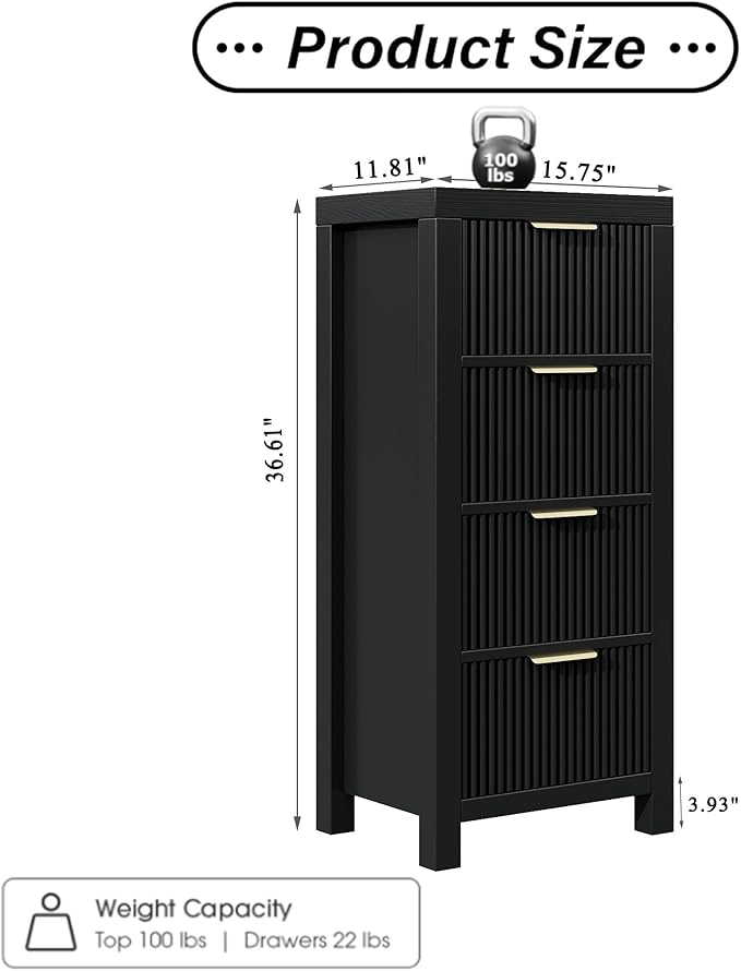Mid-Century Modern Tall Wooden Dresser - Image 2
