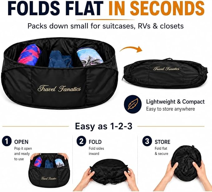 Travel Fanatics Collapsible Laundry Basket - Image 4