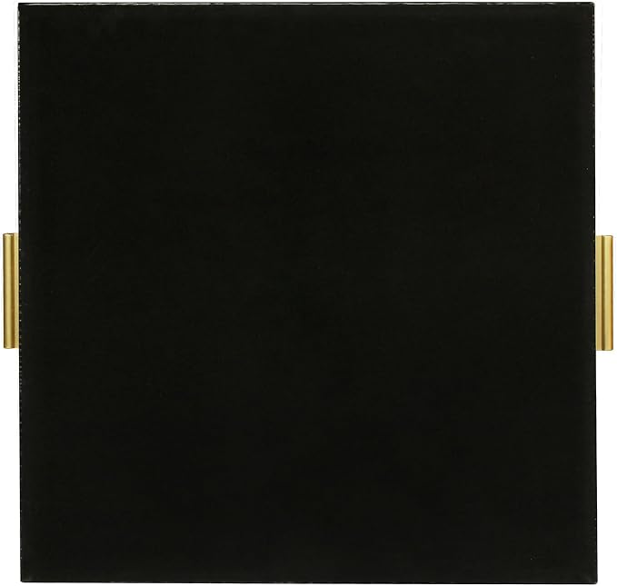 HofferRuffer Extra Large Square Serving Tray, Elegant Faux Leather Ottoman Tray - Image 9