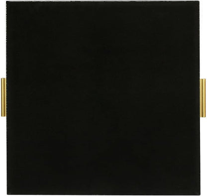 HofferRuffer Extra Large Square Serving Tray, Elegant Faux Leather Ottoman Tray - Image 9