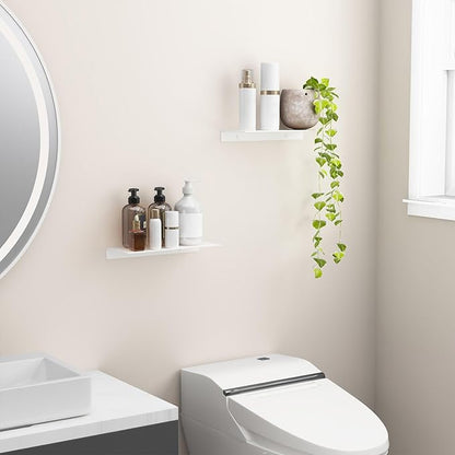 Danpoo 12 inch White Metal Floating Shelves - Image 5
