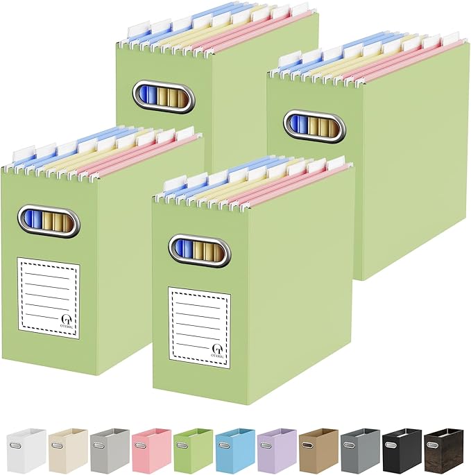 Portable Collapsible Cardboard File Box by Oterri