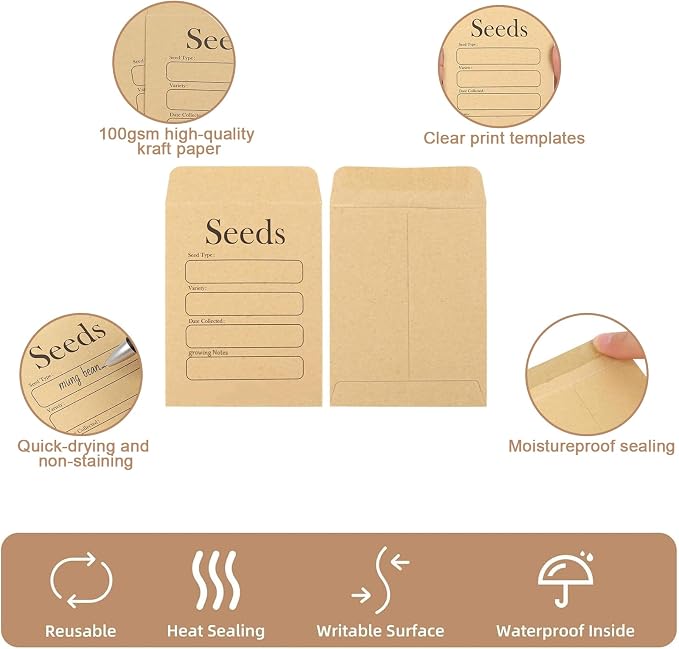 100 Pcs Seed Envelopes - Image 2