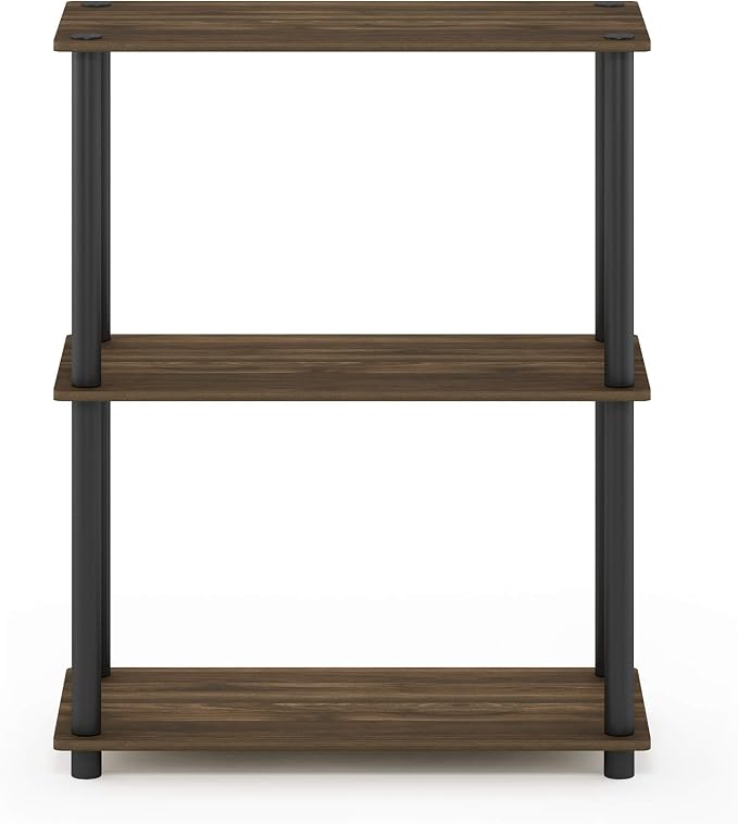 Furinno TURN-N-TUBE Storage Shelves, 3-Tier Book Shelf, Corner Shelf, Toolless - Image 5