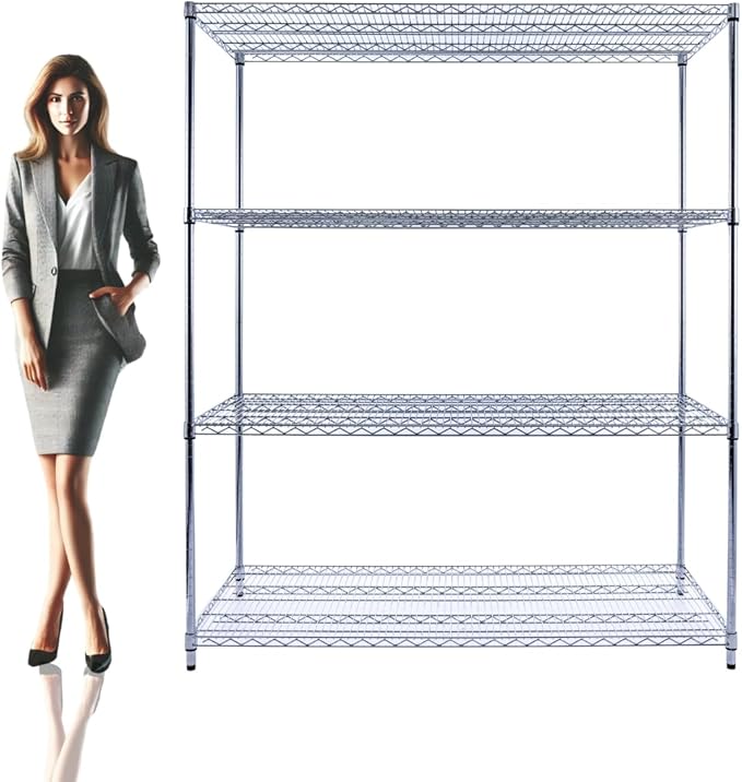 NSF Commercial 4-Tier Wire Shelving by UtilityBasics