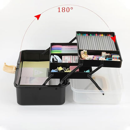 BTSKY 3-Layer Plastic Dividing Storage Box Craft Organizer - Image 2