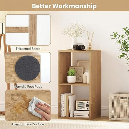 POWERSTONE 2 Cube Storage Organizer Set of 2, 2 Tier Cubby Bookshelf - Image 4
