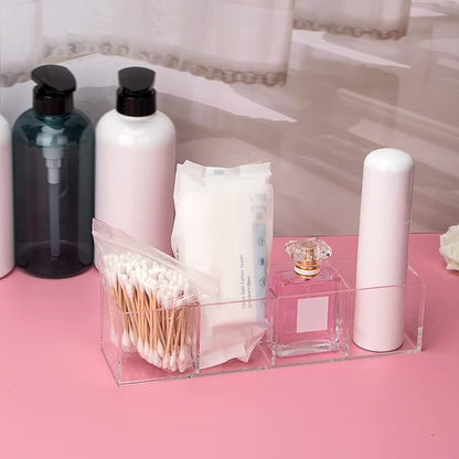 dedoot Acrylic Drawer Organizer 4-Section Clear Plastic Makeup Organizer - Image 2