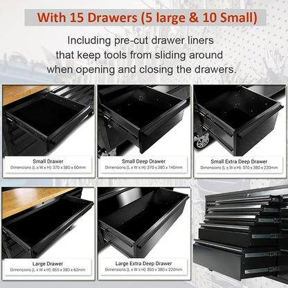 72 inch Tool Chest with 15 Drawers - Image 4