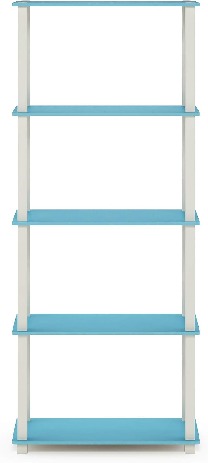 Furinno TURN-S-TUBE Book Shelf, 5-Tier Toolless Storage Shelves - Image 6