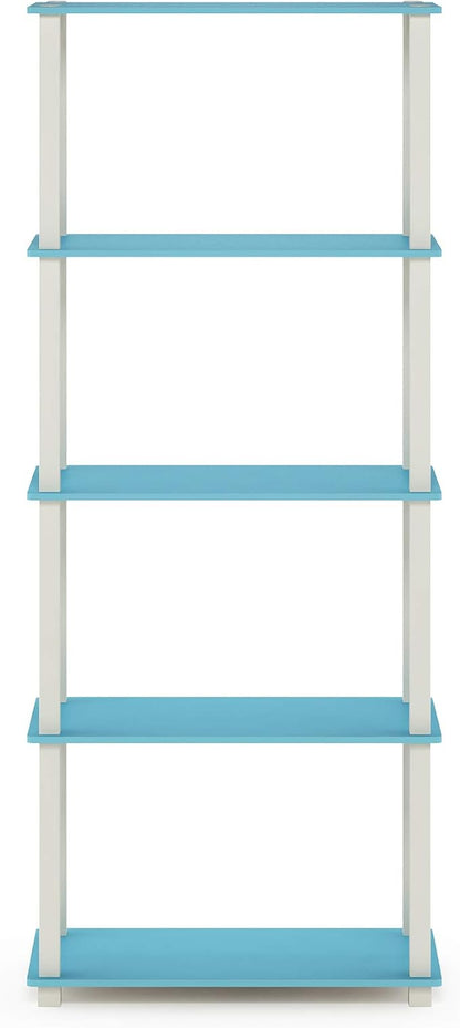 Furinno TURN-S-TUBE Book Shelf, 5-Tier Toolless Storage Shelves - Image 6