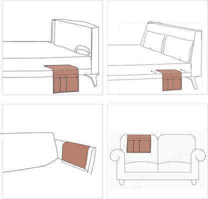 HAOMAIJIA Anti Slip Sofa Armrest Organizer Arm Chair Bedside Caddy Storage - Image 6