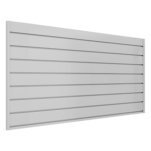 Slatwall Panel 4 FT x 2 FT, Interlocking Slat Wall Paneling, Wall Mounted PVC by Neoaider