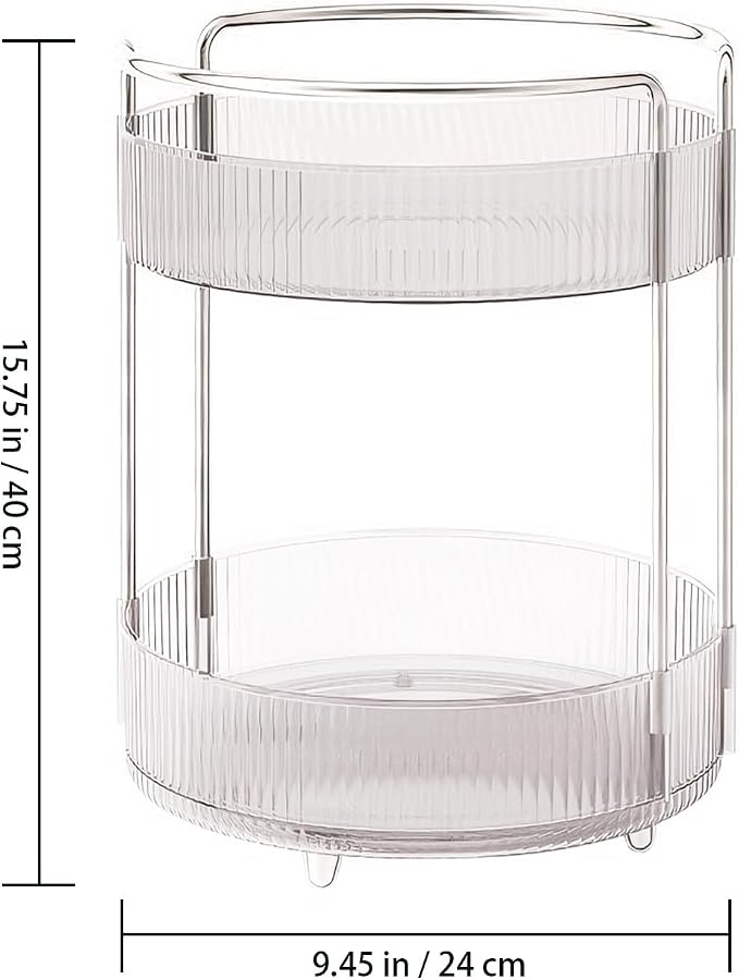 360° Rotating Makeup Organizer for Vanity, Skincare Perfume Organizers and - Image 3