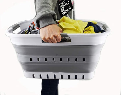 SAMMART Set of 2-30L Collapsible Plastic Laundry Basket - Image 7
