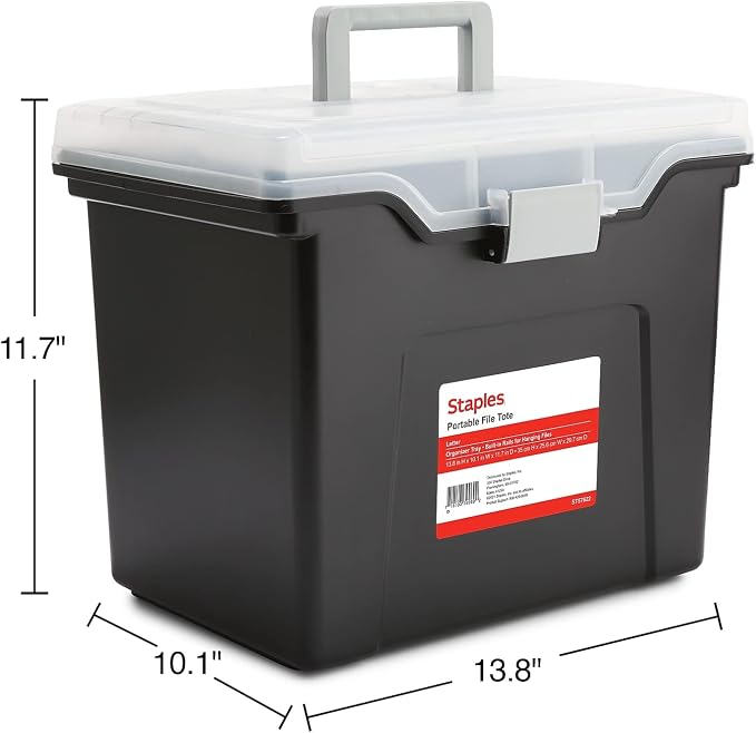 STAPLES File Folder Tote, Portable Filing Box - Image 5