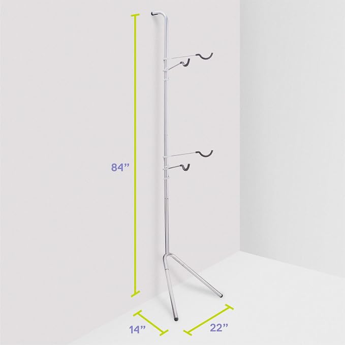 Delta Cycle Two Bike Gravity Pole Stand Garage, 2 Bike Storage Rack, No - Image 9