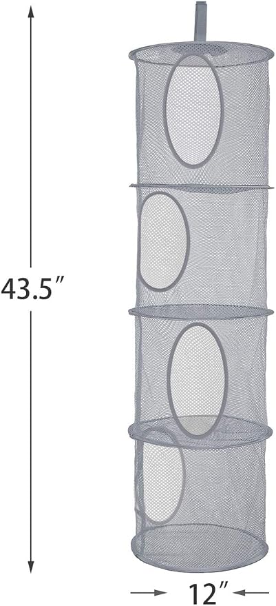 2Pcs Hanging Stuffed Animal Storage Hammock Net 4 Tiers, Holds Plushies - Image 3