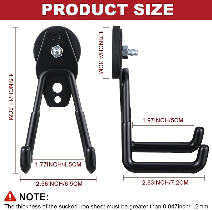Landhoow Large Magnetic Hooks Heavy Duty Garage Magnet Hooks Strong Storage - Image 2