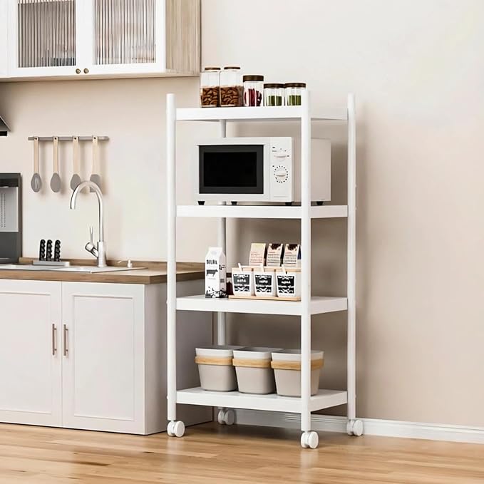 VETALLO 4 Tier White Metal Shelving | - Image 2