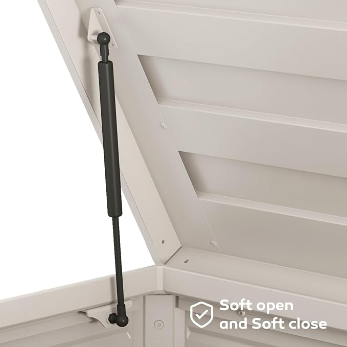 MIRADOR 281 Gallon Outdoor Storage Box Waterproof, Metal Deck Box - Image 2