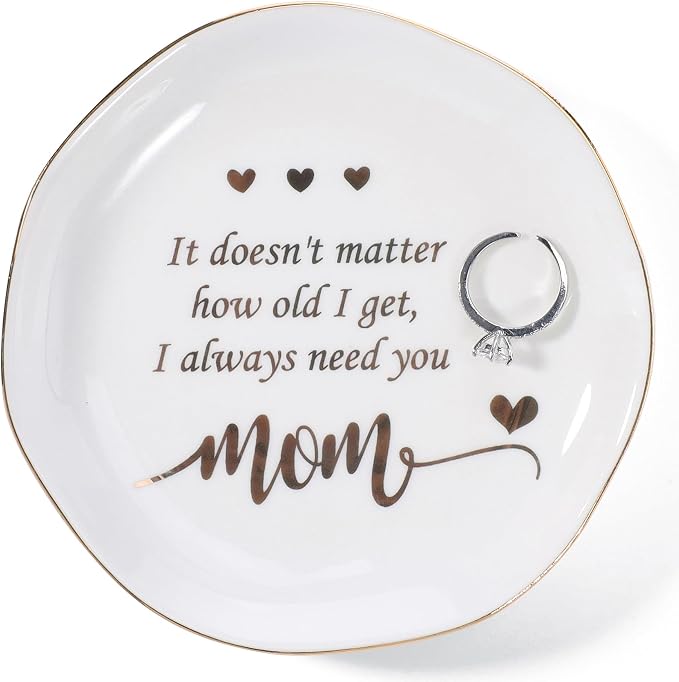 HOME SMILE Mom Ring Dish Jewery Tray by HOMESMILE