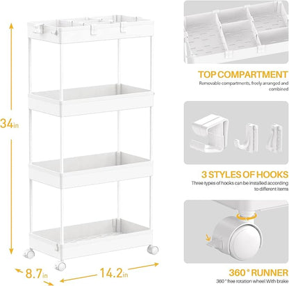 SPACELEAD 4 Tier Rolling Cart - Image 3