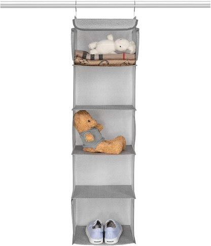 BrilliantJo 5 Shelves Hanging Closet Organizer, 2 Pack Hanging Storage - Image 8