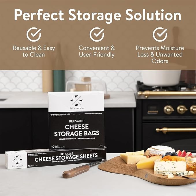Formaticum Reusable Cheese Storage Bags, Store Cheese, Sandwiches, and - Image 3
